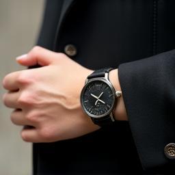 Stylish watch on a wrist
